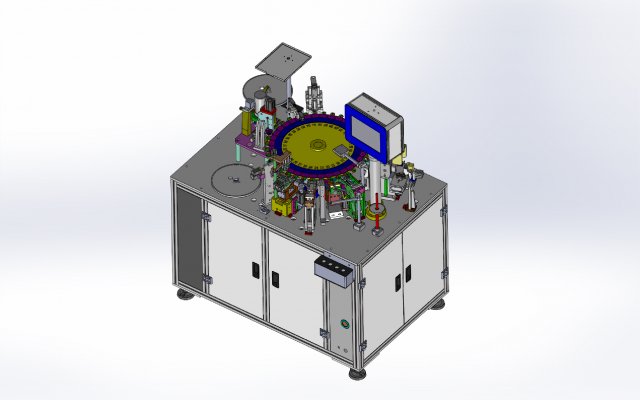 create micro circuit breaker fuse assembly equipment with dfm 3D 模型 .c4d .max .obj .3ds .fbx .stl .blend 