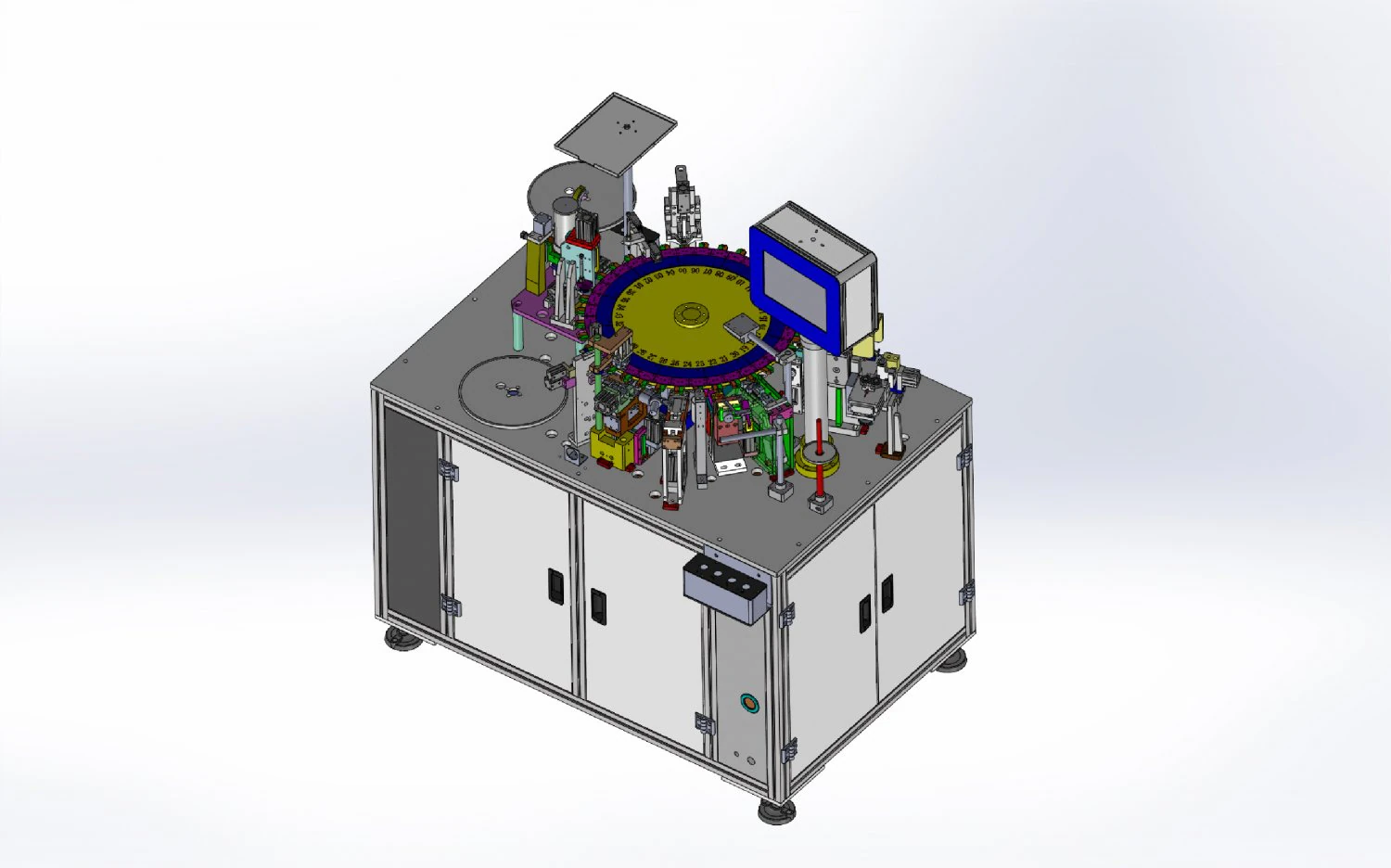 create micro circuit breaker fuse assembly equipment with dfm 3D Model .c4d .max .obj .3ds .fbx .stl .blend 