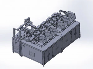 6 location fitting machines production auto-loading chapter 6 circulating film labeling machine 3d 3D Model