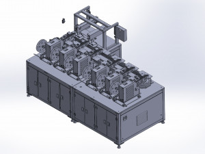 6 location fitting machines production auto-loading chapter 6 circulating film labeling machine 3d Modelo 3D