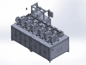 6 location fitting machines production auto-loading chapter 6 circulating film labeling machine 3d 3D Model