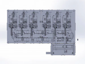 6 location fitting machines production auto-loading chapter 6 circulating film labeling machine 3d 3D Model