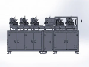 6 location fitting machines production auto-loading chapter 6 circulating film labeling machine 3d 3D Model