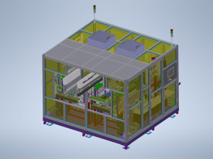 10-18 inch lcd panel packaging automatic dual placement packaging unit s inventor design Modèle 3D