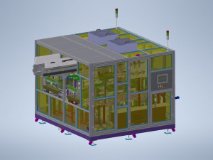 10-18 inch lcd panel packaging automatic dual placement packaging unit s inventor design Modelo 3D