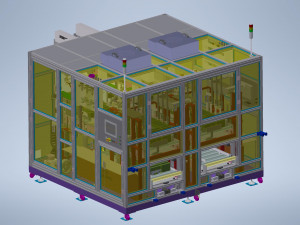 10-18 inch lcd panel packaging automatic dual placement packaging unit s inventor design Modelo 3D