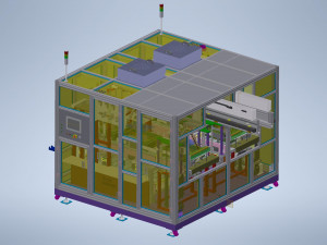 10-18 inch lcd panel packaging automatic dual placement packaging unit s inventor design Modelo 3D