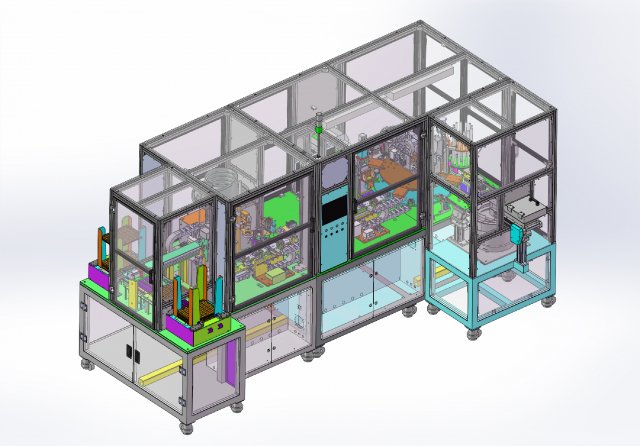 tray auto-loading and lower-limit implantation automation uv dispensing and ccd inspection Modelo 3D .c4d .max .obj .3ds .fbx .stl .blend 