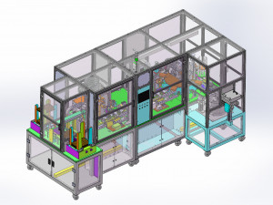 tray auto-loading and lower-limit implantation automation uv dispensing and ccd inspection Modelo 3D