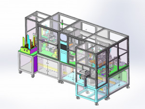 tray auto-loading and lower-limit implantation automation uv dispensing and ccd inspection Modelo 3D