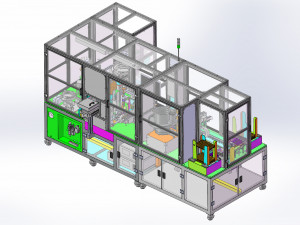 tray auto-loading and lower-limit implantation automation uv dispensing and ccd inspection Modelo 3D