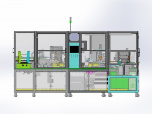 tray auto-loading and lower-limit implantation automation uv dispensing and ccd inspection Modelo 3D