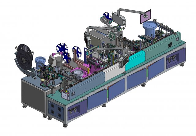 for assembly line of electronic cigarette 3D Model .c4d .max .obj .3ds .fbx .stl .blend 
