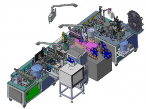 for assembly line of electronic cigarette 3D Model
