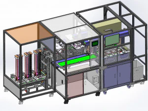 rilevamento della planarit&agrave; del coperchio del motore rilevatore di tenuta all'aria per apparecchiature di grandi dimensioni Modello 3D