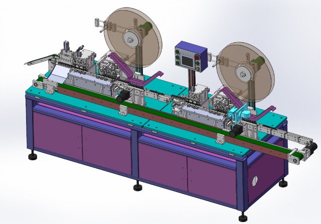 of tf card automated packaging pinning machine 3D Model .c4d .max .obj .3ds .fbx .stl .blend 