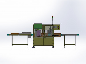 of gift box online automatic sticker wrapper-double-sided sticker-dispenser 3D Model