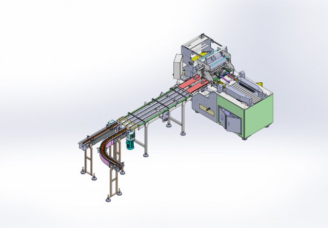 paper towel and handkerchief wrapping machine 3D Model .c4d .max .obj .3ds .fbx .stl .blend 