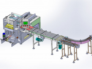 paper towel and handkerchief wrapping machine 3D Model