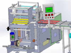 paper towel and handkerchief wrapping machine 3D Model