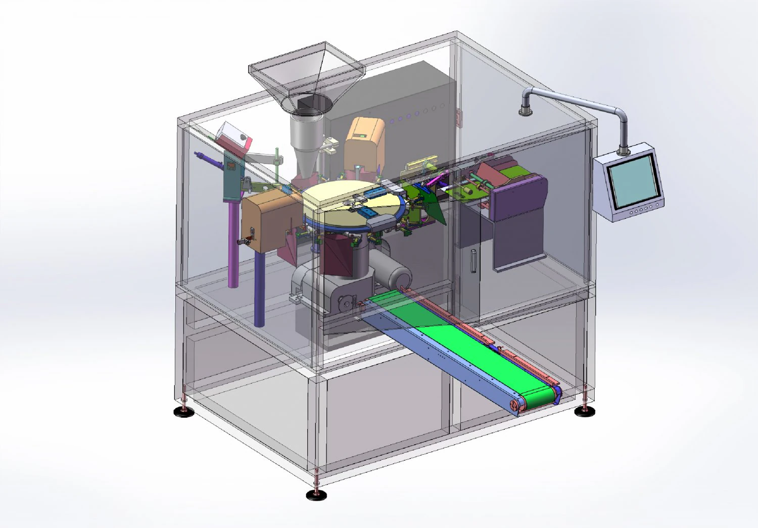 fully automatic snack packing machine 3D Model .c4d .max .obj .3ds .fbx .stl .blend 