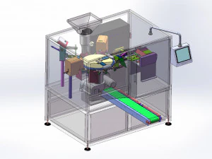 macchina confezionatrice per snack completamente automatica Modello 3D