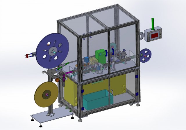 automatic connector cutting packaging machine Modello 3D .c4d .max .obj .3ds .fbx .stl .blend 