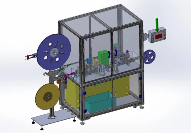 macchina confezionatrice per il taglio automatico dei connettori Modello 3D .c4d .max .obj .3ds .fbx .stl .blend 