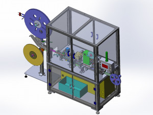 automatic connector cutting packaging machine Modello 3D