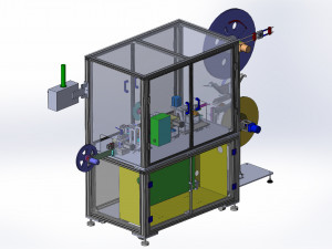 automatic connector cutting packaging machine Modello 3D