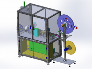automatic connector cutting packaging machine Modello 3D