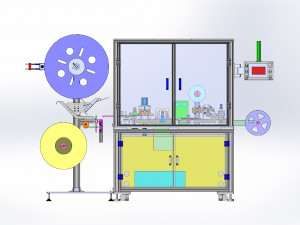 automatic connector cutting packaging machine Modello 3D