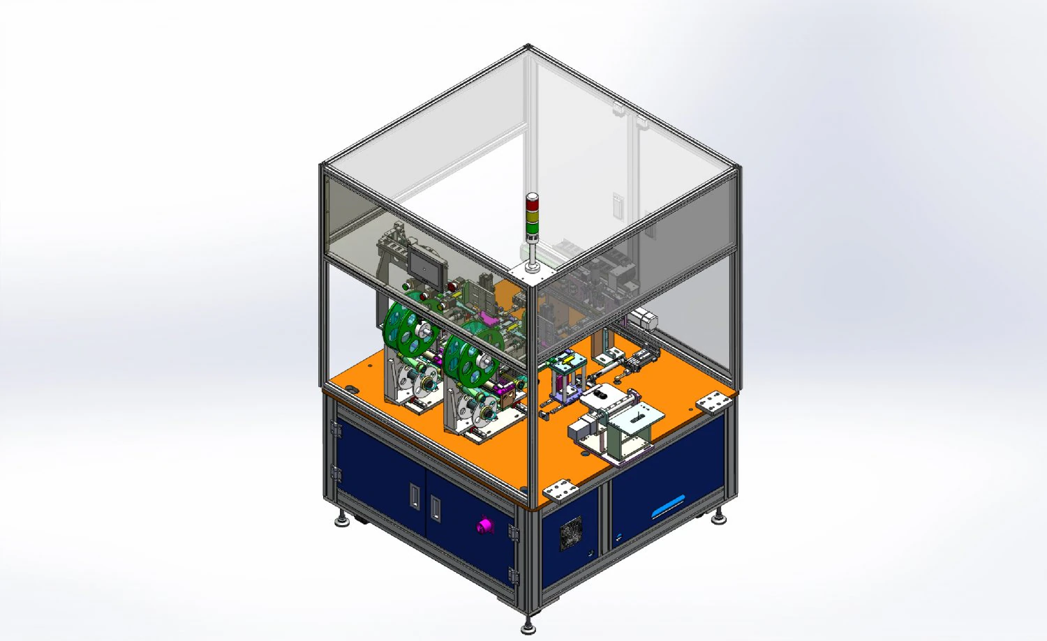 battery auto labeling machine sticker insulation tape press 3D Model .c4d .max .obj .3ds .fbx .stl .blend 