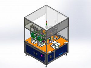 battery auto labeling machine sticker insulation tape press 3D मॉडल