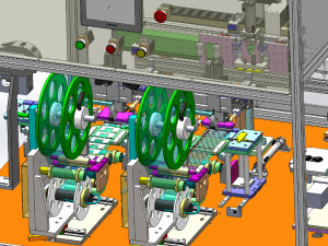 battery auto labeling machine sticker insulation tape press 3D Model