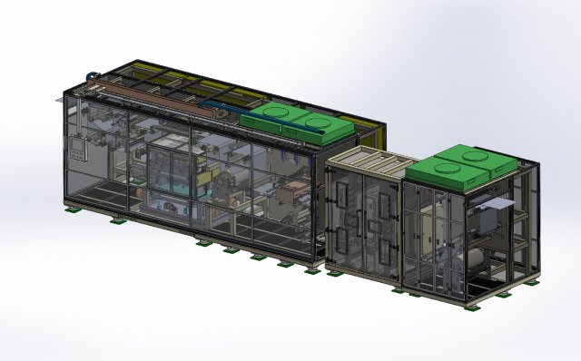 Polymer Battery Long cell Notching Dry Machine 3D Модель .c4d .max .obj .3ds .fbx .stl .blend 