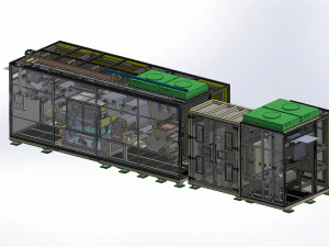 Mesin Kering Bentukan Sel Panjang Baterai Polimer Model 3D