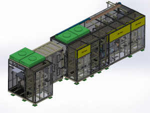 Polymer Battery Long cell Notching Dry Machine 3D Модель
