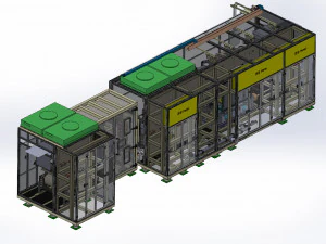 Polymer Battery Long cell Notching Dry Machine 3D Model