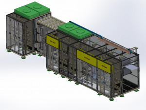 Polymer Battery Long cell Notching Dry Machine 3D Модель