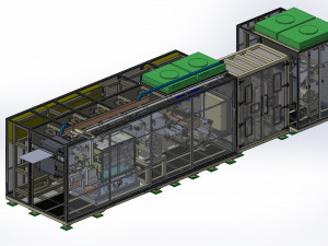 Polymer Battery Long cell Notching Dry Machine 3D Модель