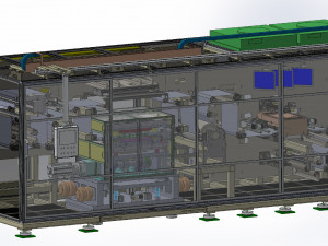 Polymer Battery Long cell Notching Dry Machine 3D Модель