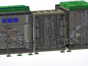 Polymer Battery Long cell Notching Dry Machine 3D Model