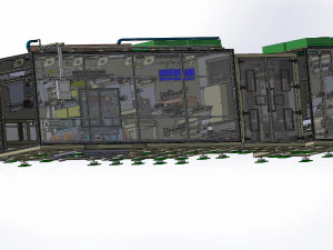 Polymer Battery Long cell Notching Dry Machine 3D Model