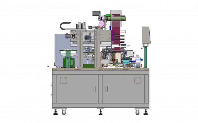 Full Auto Lithium Battery Magazine Stacking Machine Modello 3D .c4d .max .obj .3ds .fbx .stl .blend 