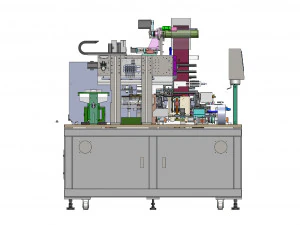 Impilatore per caricatori completamente automatico per batterie al litio Modello 3D