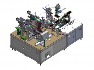 Full Auto Lithium Battery Magazine Stacking Machine Modello 3D