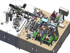 Full Auto Lithium Battery Magazine Stacking Machine 3D Model
