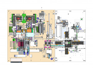 Full Auto Lithium Battery Magazine Stacking Machine Modello 3D