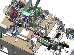 Full Auto Lithium Battery Magazine Stacking Machine 3D Model